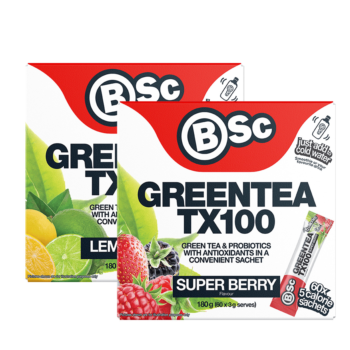 BSc Body Science Green Tea TX100 Twin Pack