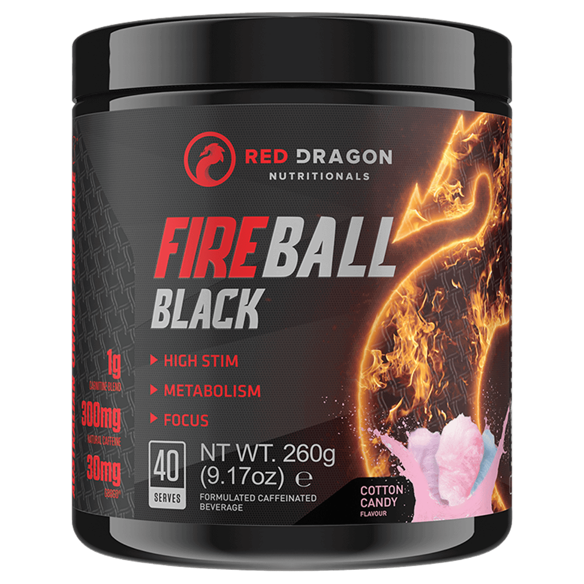 Red Dragon Fireball Black
